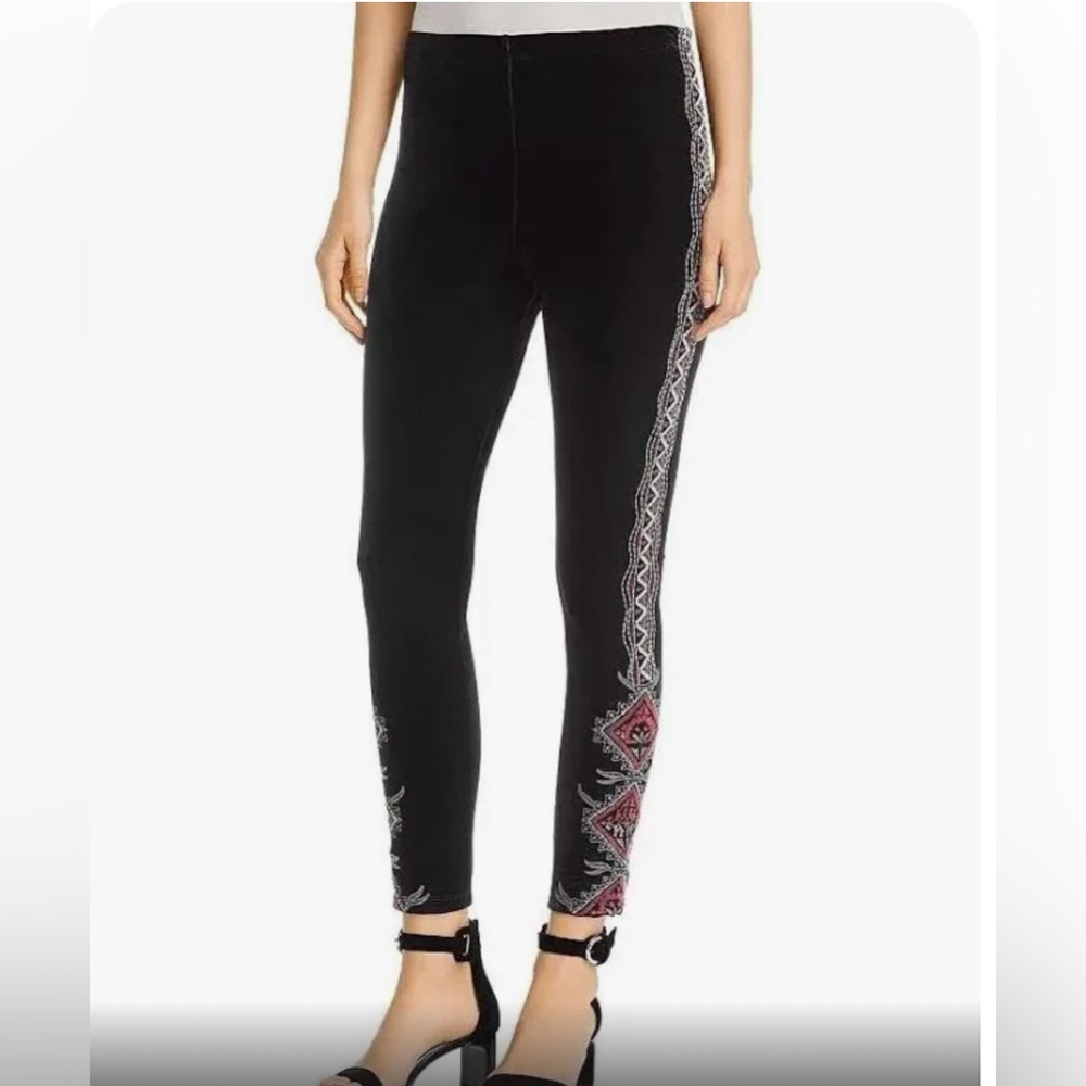 Johnny Was Workshop Blair Velvet Leggings, size Medium - Picture 2 of 15
